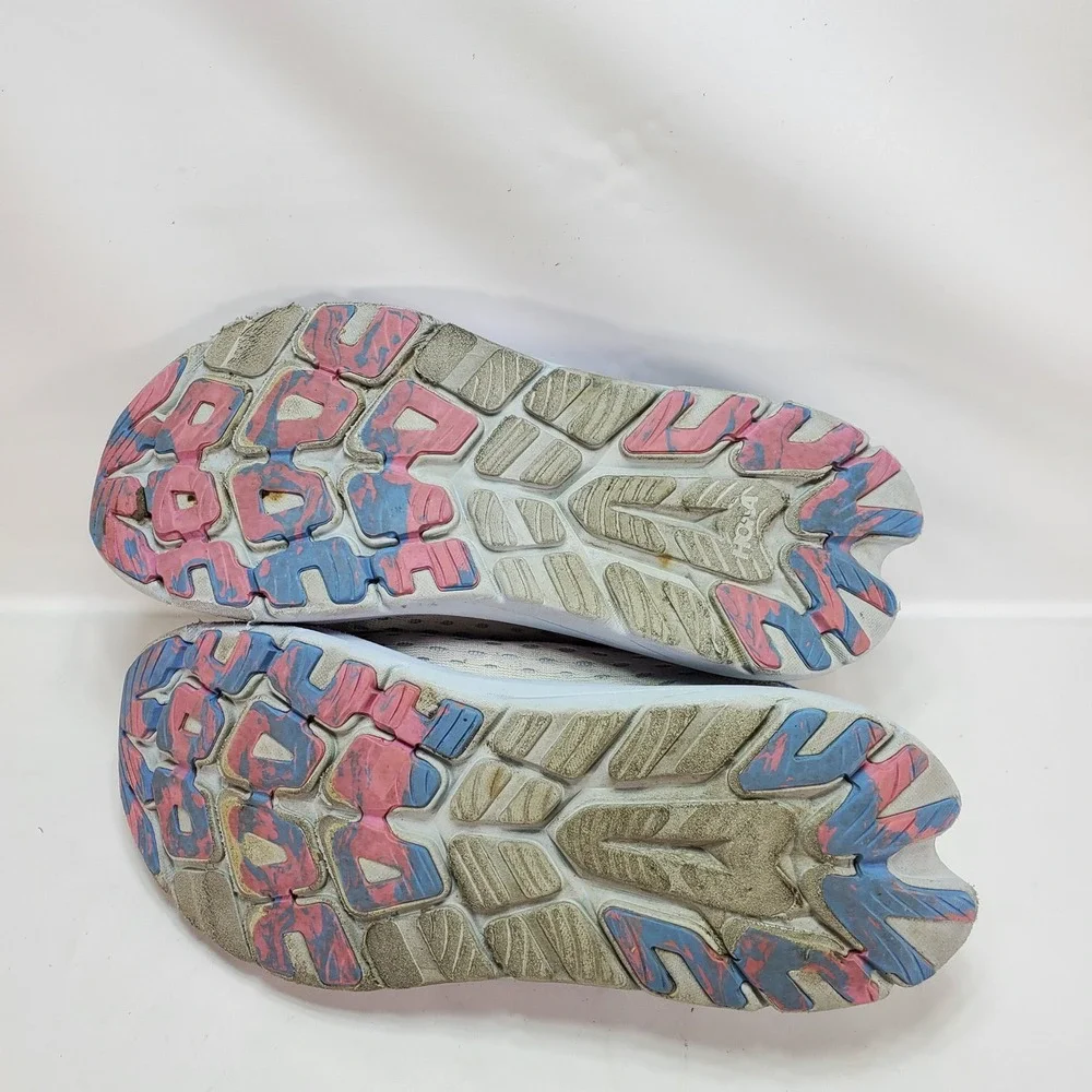 Hoka One One Kawana Running Shoes Womens 10.5 White Blue Pink Cushioned 1123164